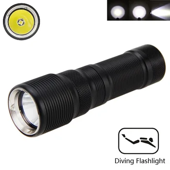 Underwater Stepless Diving Scuba Flashlight High Lumen Output LED Aluminum Torch Underwater 100M Flashlight for 26650
Underwater Stepless Diving Scuba Flashlight High Lumen Output LED Aluminum Torch Underwater 100M Flashlight for 26650