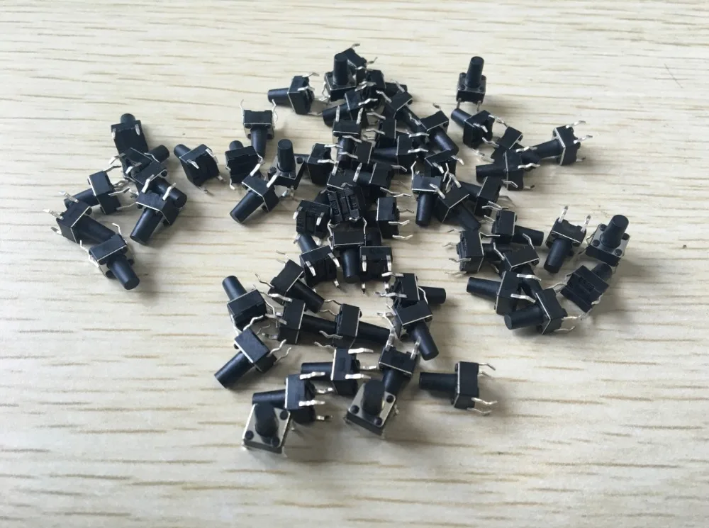 

100 Pcs 6 x 6mm x 9.5mm PCB Momentary Tactile Tact Push Button Switch 4 Pin DIP