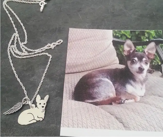 Custom a sweet Chihuahua Necklace, Your Pet Pendant, Dog silhouette Memory Jewelry Keepsake Memorial Gift--12 pcs/Lot
Custom a sweet Chihuahua Necklace, Your Pet Pendant, Dog silhouette Memory Jewelry Keepsake Memorial Gift--12 pcs/Lot