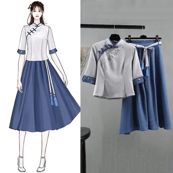 Hanfu Costume Women Chinese Style Summer Dress 2 Piece Folk Dance Performance Dress Chinese Ancient Traditional Clothes DQL490
Hanfu Costume Women Chinese Style Summer Dress 2 Piece Folk Dance Performance Dress Chinese Ancient Traditional Clothes DQL490