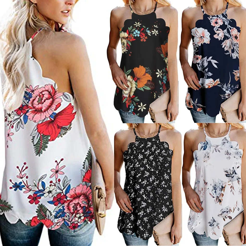Womens High Neck Floral Printed Tank Tops Casual Sleeveless Shirt Ladies fashion flower burnt sleeveless vest camiseta lencera
Womens High Neck Floral Printed Tank Tops Casual Sleeveless Shirt Ladies fashion flower burnt sleeveless vest camiseta lencera