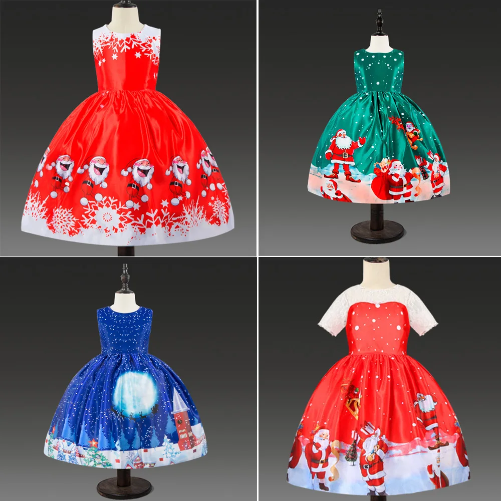 2018 Hot Girls Christmas Dress Santa Claus Snow Lace Stitching Dress Cartoon Satin Print Christmas Carnival Fancy Dress Skirts
2018 Hot Girls Christmas Dress Santa Claus Snow Lace Stitching Dress Cartoon Satin Print Christmas Carnival Fancy Dress Skirts