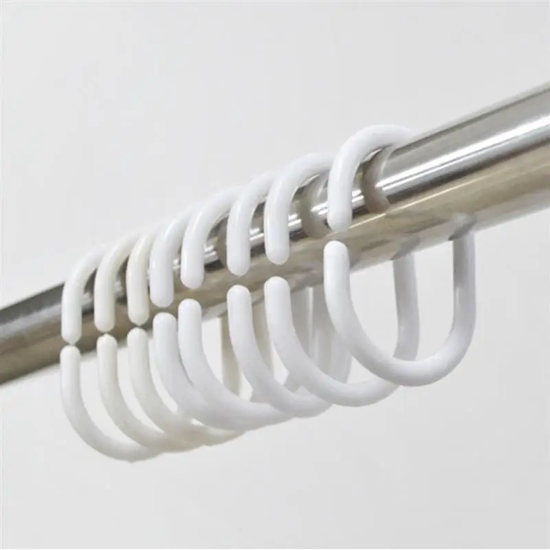 Hot Curtain Poles Shower Rod Hook Hanger White Color Plastic Ring Bath Drape Loop Clasp Drapery Home Use Clips 12 pcs/lot
Hot Curtain Poles Shower Rod Hook Hanger White Color Plastic Ring Bath Drape Loop Clasp Drapery Home Use Clips 12 pcs/lot