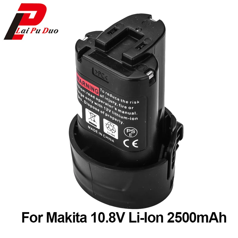 Литий-ионная аккумуляторная батарея 10 8 V 2.5Ah для MAKITA: BL1013 194550-6 DF030D 194551-4 TD090DWE DF330D |
