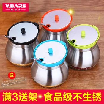 Wei Bai Shi glass condiment box set 304 stainless steel creative kitchen supplies European salt seasoning cans
Wei Bai Shi glass condiment box set 304 stainless steel creative kitchen supplies European salt seasoning cans