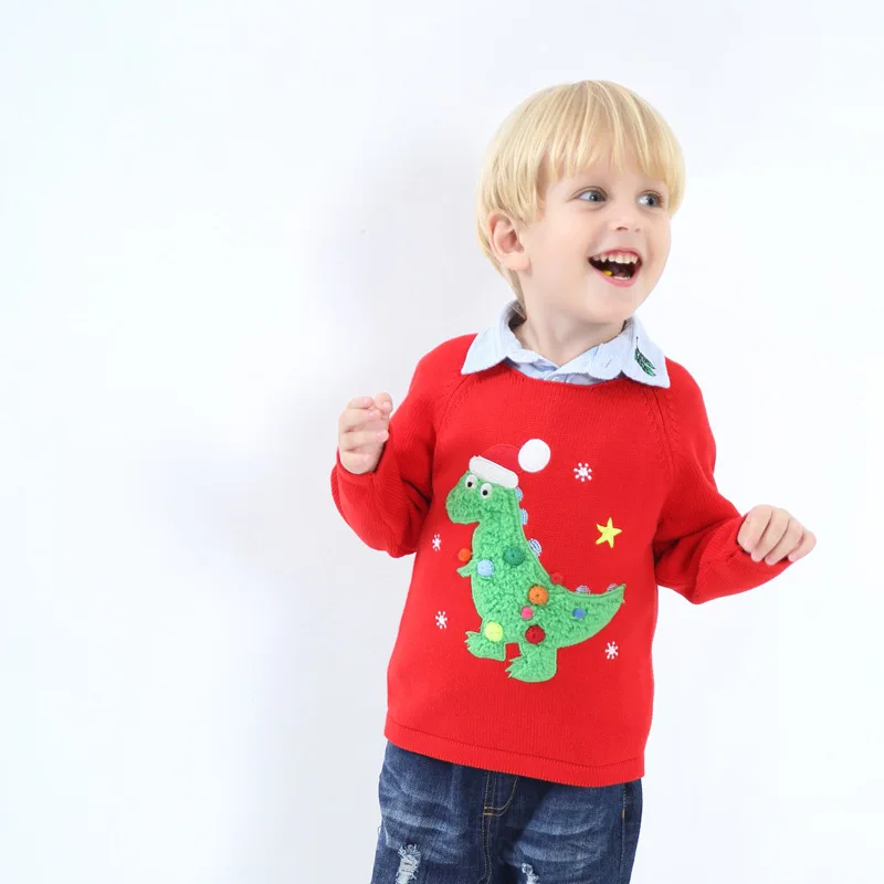 2018 Autumn baby boys girls sweaters cartoon Dinosaur pure cotton boy girl toddler spring clothing Red Blue children sweater
2018 Autumn baby boys girls sweaters cartoon Dinosaur pure cotton boy girl toddler spring clothing Red Blue children sweater