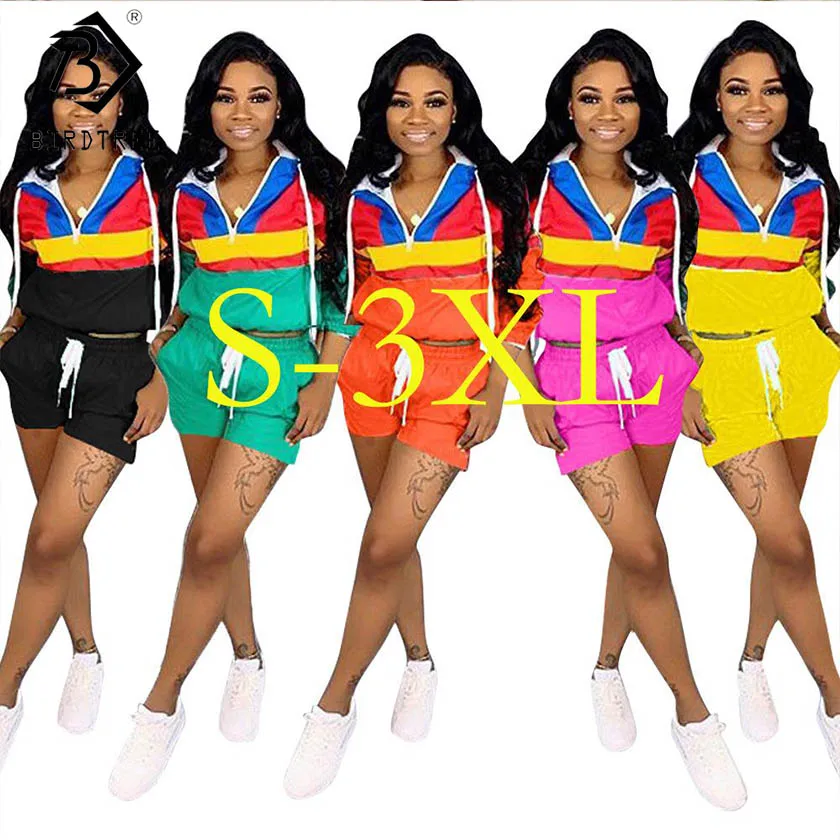 2019 New Arrival Women's European Style Patchwork Hooded Pattern Drawstring Full Sleeve Zipper Steerwear Twp Pieces Set S97803K
2019 New Arrival Women's European Style Patchwork Hooded Pattern Drawstring Full Sleeve Zipper Steerwear Twp Pieces Set S97803K