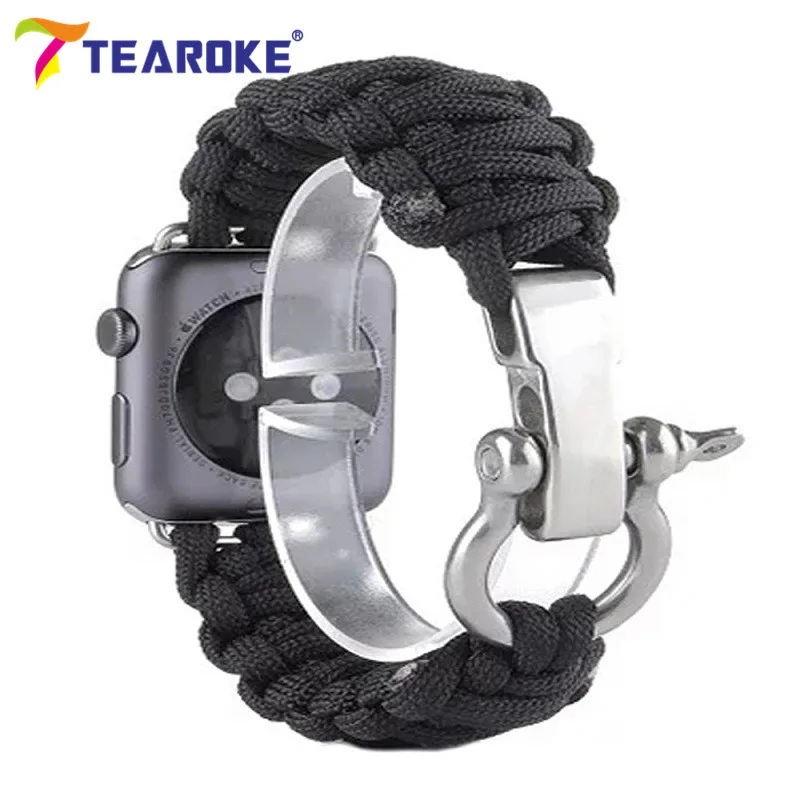 Outdoors-Sports-Men-s-Watch-Band-Wrist-Strap-for-Apple-Watch-iwatch-38-42mm-Survival-Rope (4)