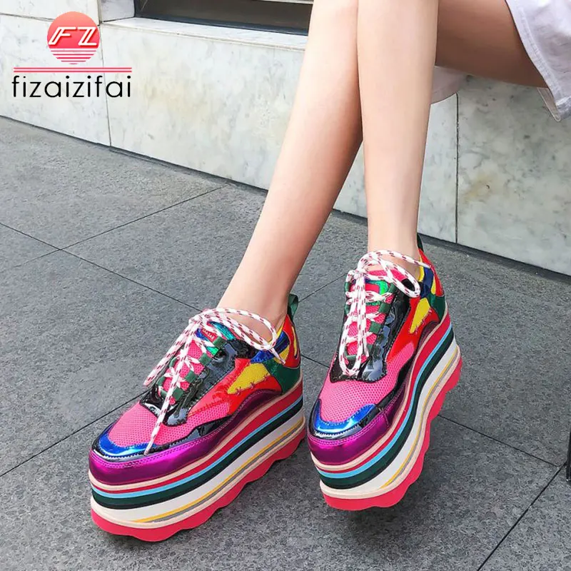 fizaizifai Women Sneakers Real Leather European 2019 Mixed Color Thick Bottom Platform Wedges Shoes Casual Footwear Size 35-40
fizaizifai Women Sneakers Real Leather European 2019 Mixed Color Thick Bottom Platform Wedges Shoes Casual Footwear Size 35-40