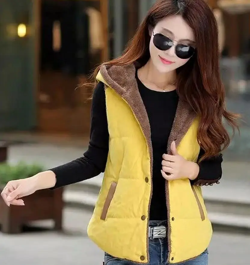 Hot Sale Lovers Brand New Slim Men and Women Vest Autumn Winter Hooded Cotton Padded Vests 4 Colors beige yellow 5 Size M-3XL
Hot Sale Lovers Brand New Slim Men and Women Vest Autumn Winter Hooded Cotton Padded Vests 4 Colors beige yellow 5 Size M-3XL