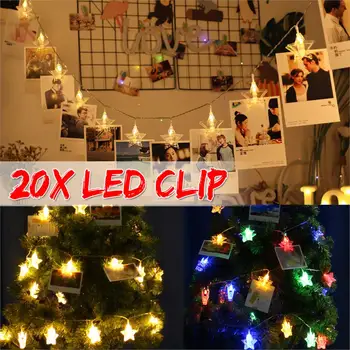 Stars LED Garland Card Photo Clip String Lights Battery Twinkle bling star warm white 7 color Decorative Clamp Fairy Light 2M/3M
Stars LED Garland Card Photo Clip String Lights Battery Twinkle bling star warm white 7 color Decorative Clamp Fairy Light 2M/3M