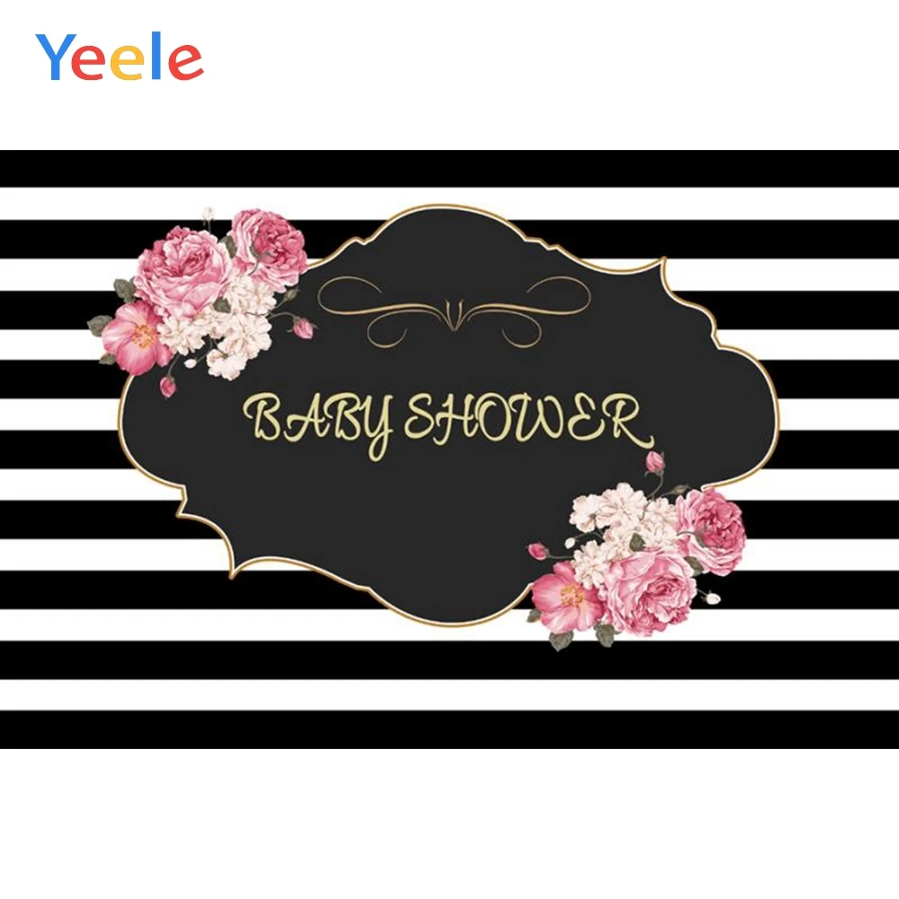 Yeele Black White Stripes Flowers Baby Shower Party Photography Backgrounds Customized Photographic Backdrops For Photo Studio
Yeele Black White Stripes Flowers Baby Shower Party Photography Backgrounds Customized Photographic Backdrops For Photo Studio