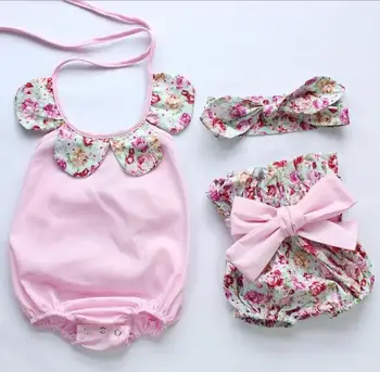 2016 hot sale lovely infant toddler baby girl flower collars romper +headband+ shorts clothing new born girl cotton clothes
2016 hot sale lovely infant toddler baby girl flower collars romper +headband+ shorts clothing new born girl cotton clothes
