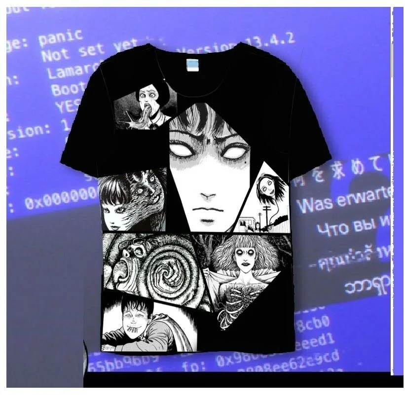 Rare Junji Ito Collections Horror Dark Gothic Punk T-shirt Vortex Uzumaki Cosplay costume unisex casual plus size
Rare Junji Ito Collections Horror Dark Gothic Punk T-shirt Vortex Uzumaki Cosplay costume unisex casual plus size