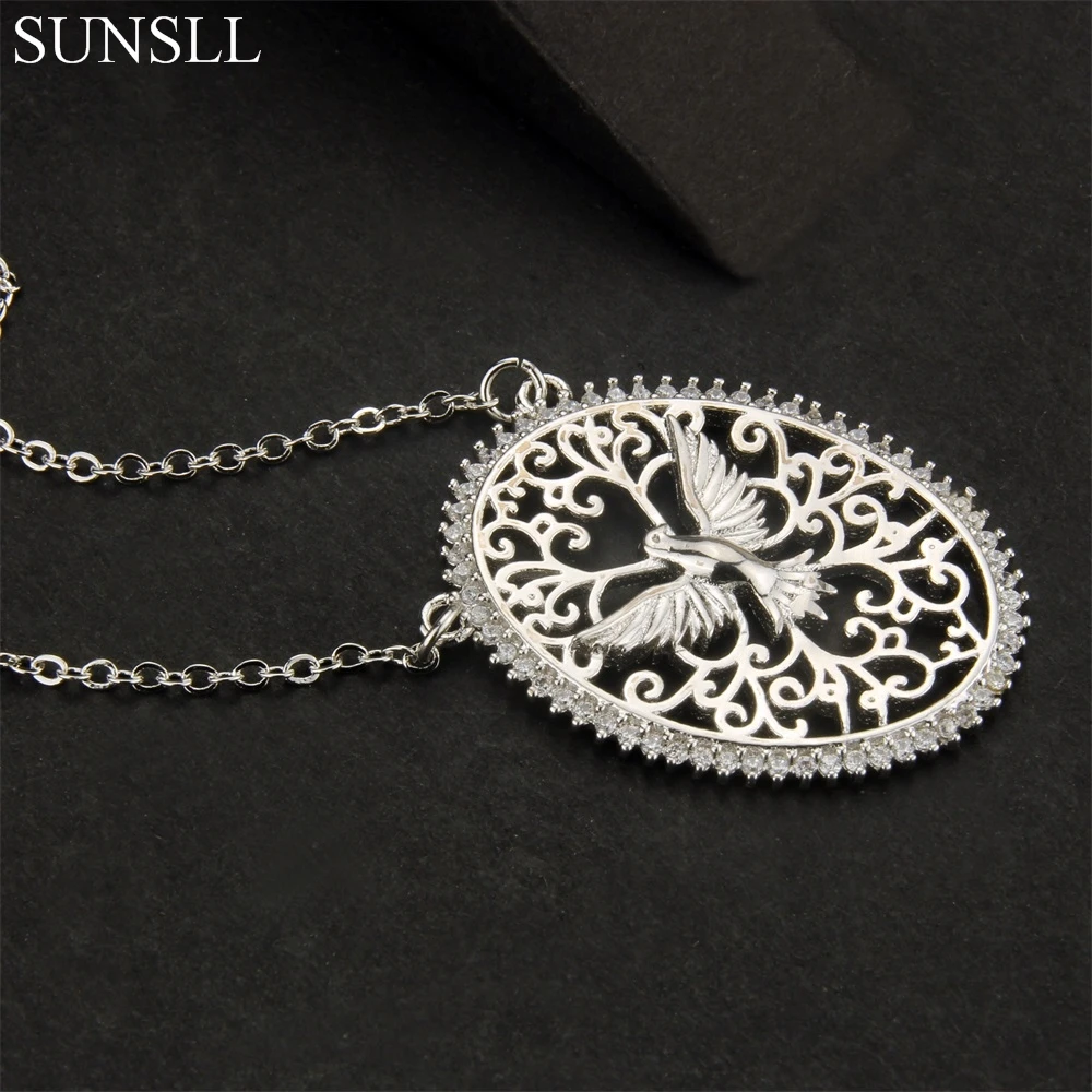SUNSLL Silver Color Copper White Cubic Zirconia Eagle Round Pendant Necklaces Women's fashion Jewelry CZ Colar Feminina
SUNSLL Silver Color Copper White Cubic Zirconia Eagle Round Pendant Necklaces Women's fashion Jewelry CZ Colar Feminina