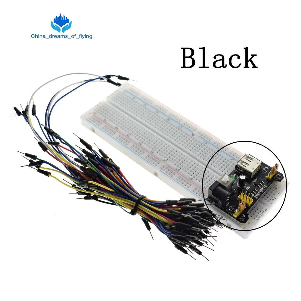 MB102 Breadboard Power Module+MB-102 830 Points Solderless Prototype Bread Board kit +65 Flexible Jumper Wires
MB102 Breadboard Power Module+MB-102 830 Points Solderless Prototype Bread Board kit +65 Flexible Jumper Wires