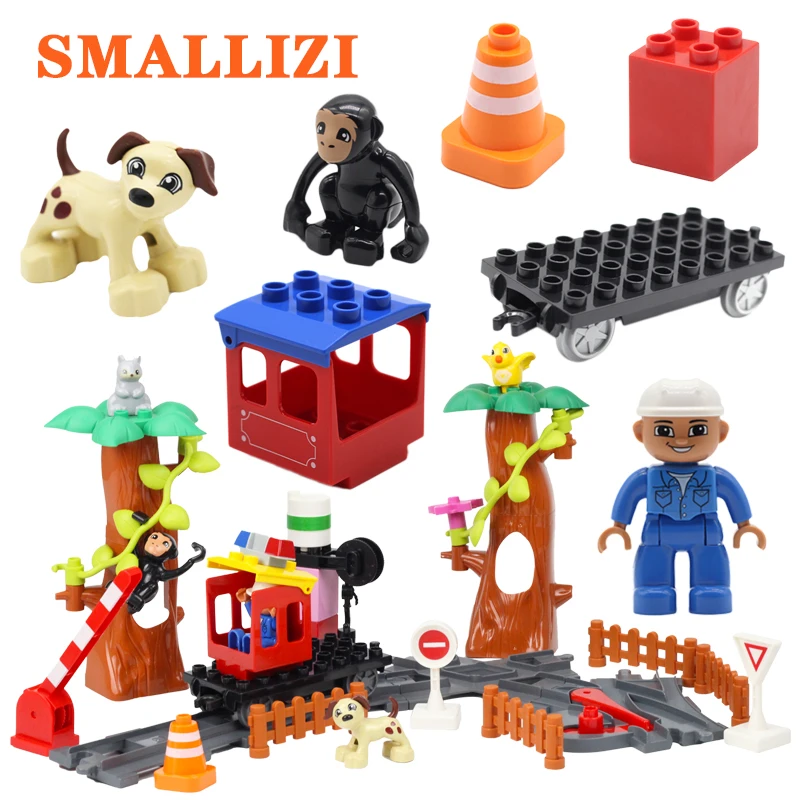 Big Building Blocks Animal Model Figure Toys For Kids Children Track trailer Dog Tree Accessory flower Birdie mark Squirrel
Big Building Blocks Animal Model Figure Toys For Kids Children Track trailer Dog Tree Accessory flower Birdie mark Squirrel