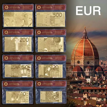 Normal Gold Plated Banknotes Euro Full Set Foil Bill World Paper Money 8pcs/lot Gold Business Collection Art Creative Gift
Normal Gold Plated Banknotes Euro Full Set Foil Bill World Paper Money 8pcs/lot Gold Business Collection Art Creative Gift
