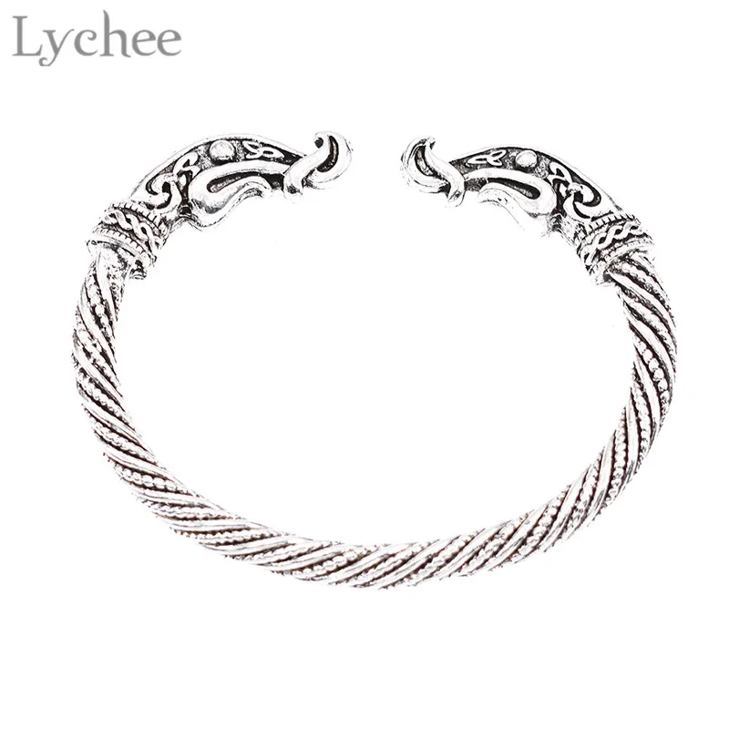 Lychee Vintage Alloy Viking Carved Bangle Bracelet Unisex Silver Color Cuff Open Bangle Adjustable Jewelry for Men Women
Lychee Vintage Alloy Viking Carved Bangle Bracelet Unisex Silver Color Cuff Open Bangle Adjustable Jewelry for Men Women