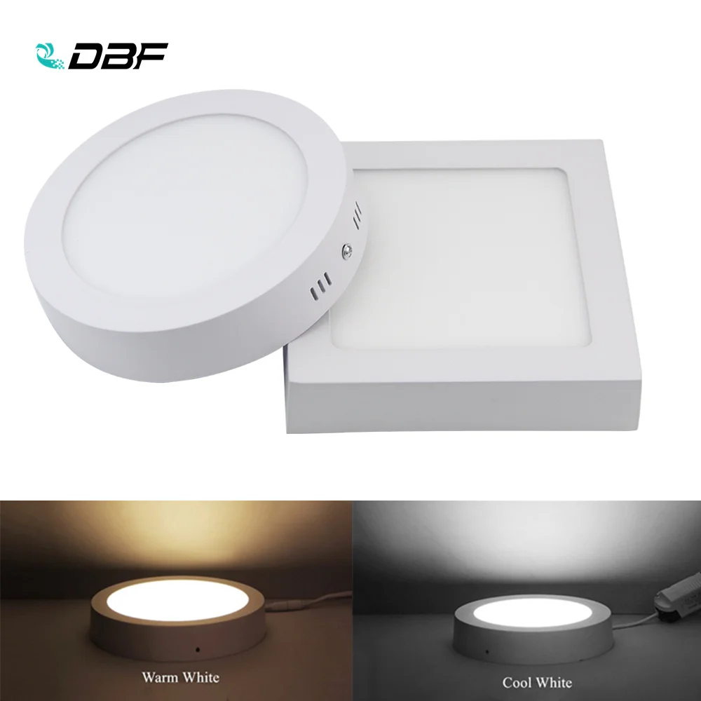 6//12//18//24W LED Panel Light Ceiling Down Lamp Square Round Surface Mount Lights
