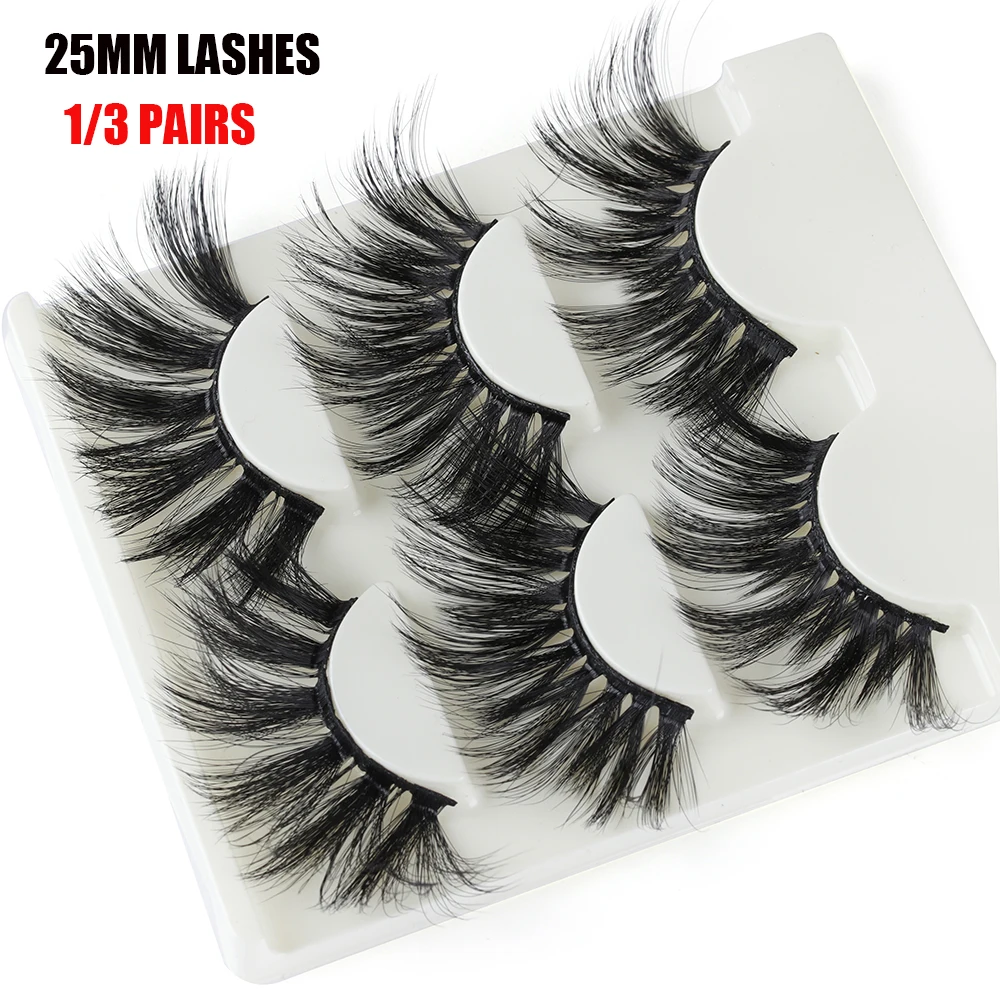 1/3 Pairs 25mm Extension Thick Long Lashes 3D Mink Hair False Eyelashes Wispy Fluffy Eyelashes Variety Styles Eye Makeup Tools
1/3 Pairs 25mm Extension Thick Long Lashes 3D Mink Hair False Eyelashes Wispy Fluffy Eyelashes Variety Styles Eye Makeup Tools