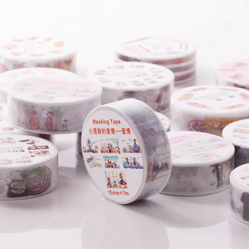 Kawaii Colorful Japanese Washi Tape Decorative DIY Masking Tape for Scrapbooking, 15mm*7m ,Cute Stationery 1070
Kawaii Colorful Japanese Washi Tape Decorative DIY Masking Tape for Scrapbooking, 15mm*7m ,Cute Stationery 1070