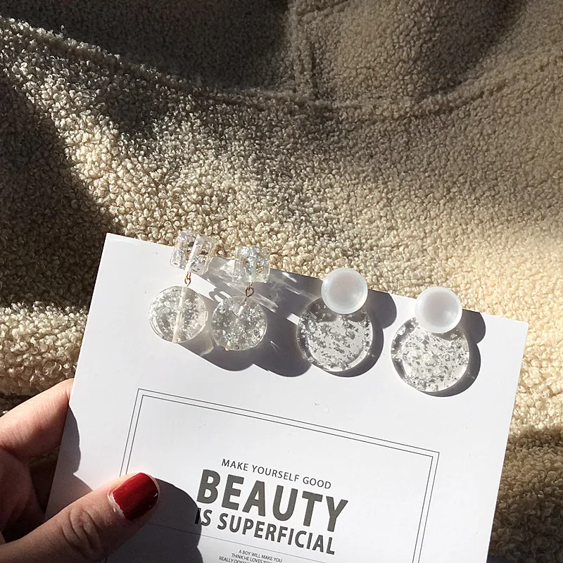 Free Shipping Silver Glitter Geometric Resin Cute Stud Earring
Free Shipping Silver Glitter Geometric Resin Cute Stud Earring