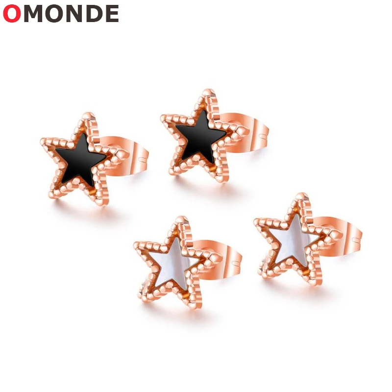 New Designer Korea Women Stainless Steel Stud Earrings Black White Color Stars Earing for Female Girl Luxury Fashion Ear Jewelry
New Designer Korea Women Stainless Steel Stud Earrings Black White Color Stars Earing for Female Girl Luxury Fashion Ear Jewelry