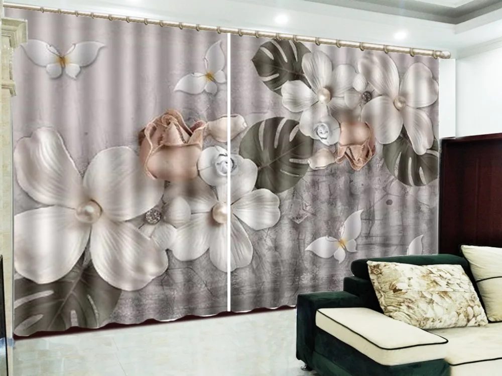 Curtain Customized Delicate Red Pearl Blue Flowers 3D Floral Curtains Beautiful Practical Interior Curtains
Curtain Customized Delicate Red Pearl Blue Flowers 3D Floral Curtains Beautiful Practical Interior Curtains