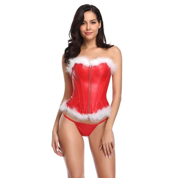 Women Christmas white Feathers Corsets Miss Santa Bustier Corselet Overbust Corset sexy Lingerie Halloween Costume Cosplay
Women Christmas white Feathers Corsets Miss Santa Bustier Corselet Overbust Corset sexy Lingerie Halloween Costume Cosplay