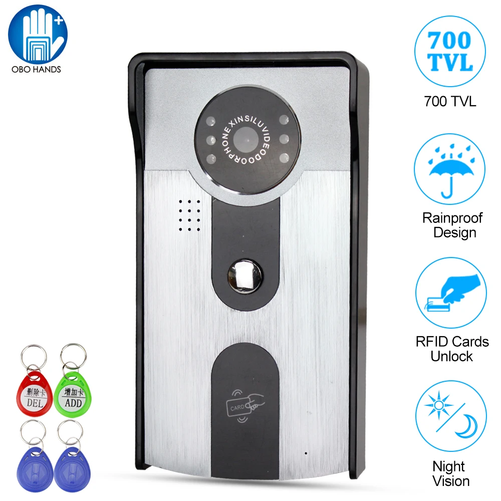 700TVL RFID камера видео домофон система ИК КМОП ночного видения наружный блок