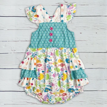 CONICE NINI Baby Boutique Romper Summer girl ruffle little fish pattern toddle wholesale boutique clothing match girl set GPF904
CONICE NINI Baby Boutique Romper Summer girl ruffle little fish pattern toddle wholesale boutique clothing match girl set GPF904