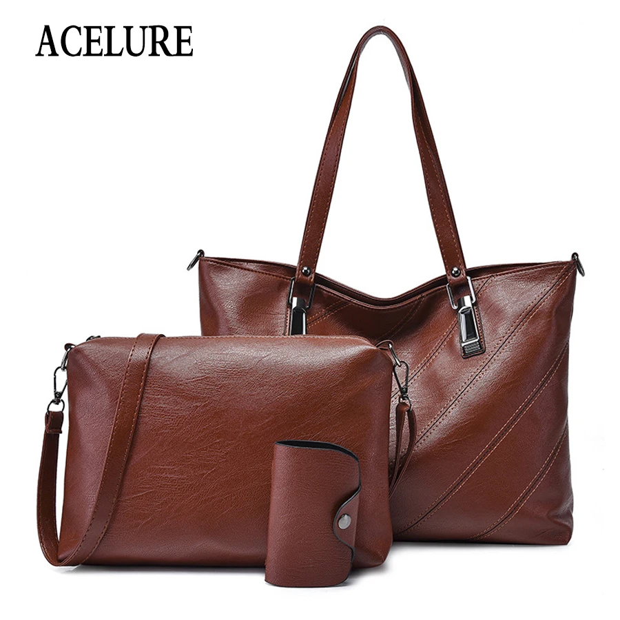 ACELURE Women Bag Set Top-Handle Big Capacity Female Handbag Fashion Shoulder Bag Purse Ladies PU Leather Crossbody Bag Totes
ACELURE Women Bag Set Top-Handle Big Capacity Female Handbag Fashion Shoulder Bag Purse Ladies PU Leather Crossbody Bag Totes