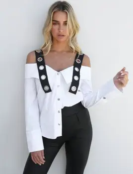 Women Ladies Summer Blouses Long Sleeve Shirt Loose Casual White Blouse Tops Off Shoulder Casual Women Clothes
Women Ladies Summer Blouses Long Sleeve Shirt Loose Casual White Blouse Tops Off Shoulder Casual Women Clothes