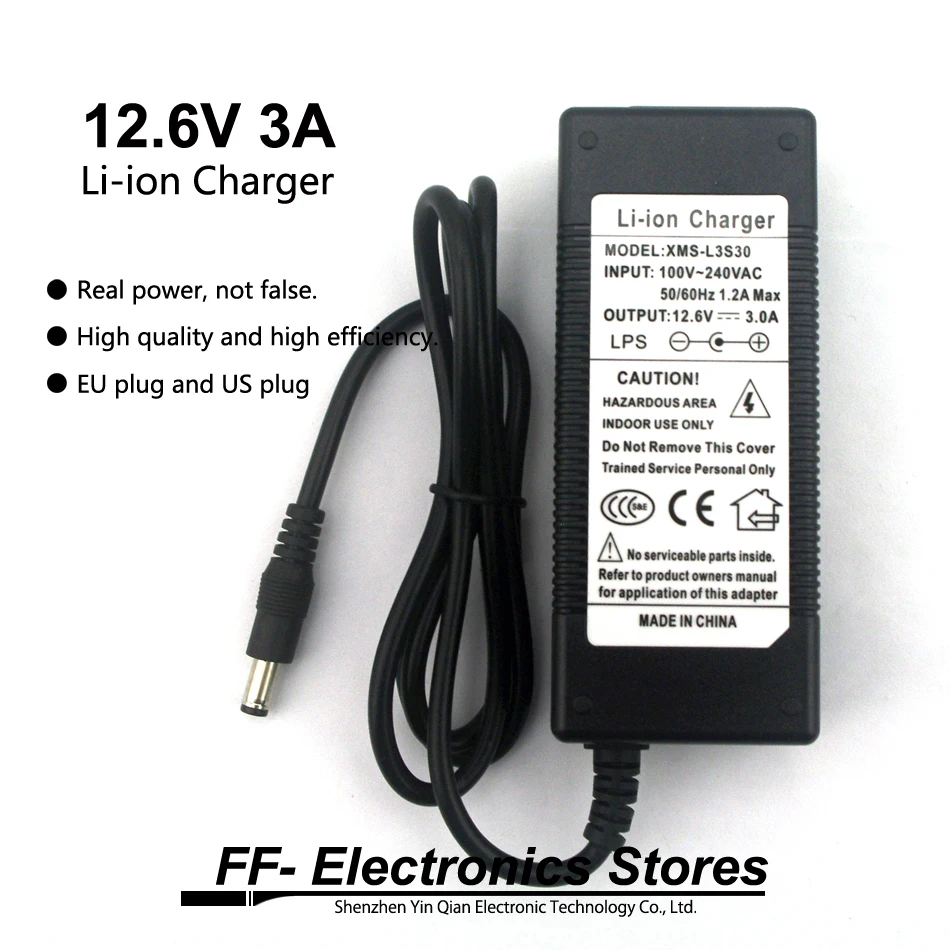Real Power Supply Li-ion Charger 12V 3A / 12.6V 3A AC 100-240V Converter Adapter EU Plug and US plug For Battery pack
Real Power Supply Li-ion Charger 12V 3A / 12.6V 3A AC 100-240V Converter Adapter EU Plug and US plug For Battery pack