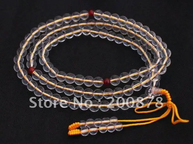 BRO899 Tibetan 108 beads white crystal Meditation Mala,8mm,Buddhist prayer beads rosary
BRO899 Tibetan 108 beads white crystal Meditation Mala,8mm,Buddhist prayer beads rosary