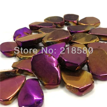 H-TB14 Purple Titanium Quartz Crystal Beads for Jewelry Making Flat Slab Stone Pendant Beads Teardrop Shape
H-TB14 Purple Titanium Quartz Crystal Beads for Jewelry Making Flat Slab Stone Pendant Beads Teardrop Shape