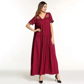 Elegant Muslim Abaya Embroidery Maxi Dress Tassels Full Skirt Kimono Long Robe Gowns Ramadan Middle East Arab Islamic Clothing
Elegant Muslim Abaya Embroidery Maxi Dress Tassels Full Skirt Kimono Long Robe Gowns Ramadan Middle East Arab Islamic Clothing