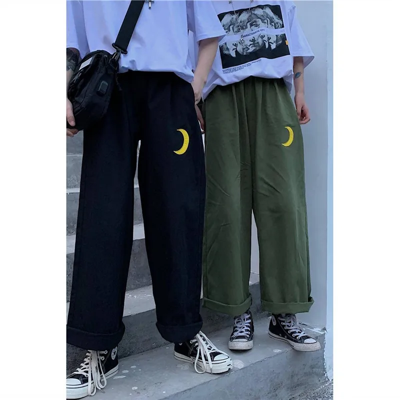 2019 New Spring Women Clothing Straight Overalls Casual Harem Pants Korean Elastic Waist Triangle Buckle Cargo Pants Funny
2019 New Spring Women Clothing Straight Overalls Casual Harem Pants Korean Elastic Waist Triangle Buckle Cargo Pants Funny