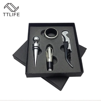 TTLIFE New Arrival High Quality 4Pcs Wine Tool Sets Bottle Opener Wine stopper Stainless Steel Wine Accessory Kit Gifts Bar Tool
TTLIFE New Arrival High Quality 4Pcs Wine Tool Sets Bottle Opener Wine stopper Stainless Steel Wine Accessory Kit Gifts Bar Tool