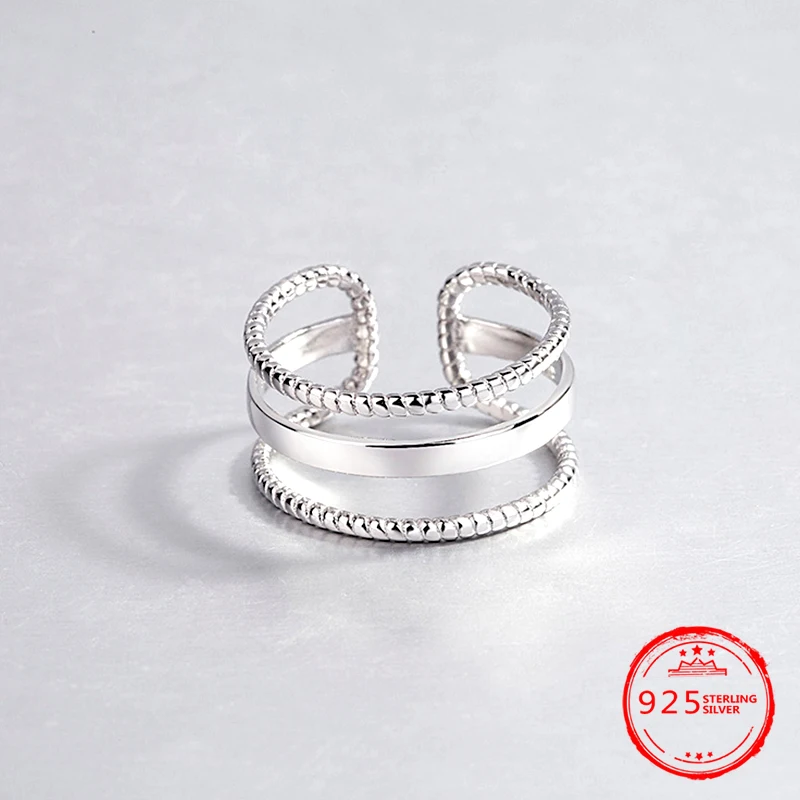Sterling silver 925 ring personality retro hemp lace three-layer opening adjustment ring women accessories rings
Sterling silver 925 ring personality retro hemp lace three-layer opening adjustment ring women accessories rings
