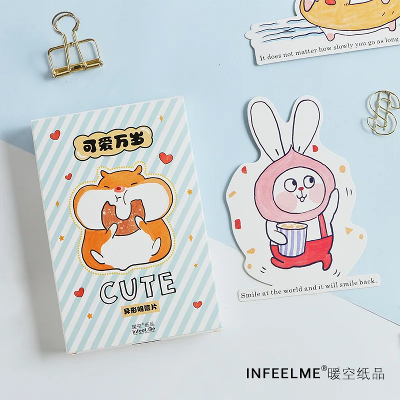 30 Sheets/Set Cute Rabbit Hamster Heteromorphism Postcard Greeting Card Birthday Gift Card Message Card
30 Sheets/Set Cute Rabbit Hamster Heteromorphism Postcard Greeting Card Birthday Gift Card Message Card
