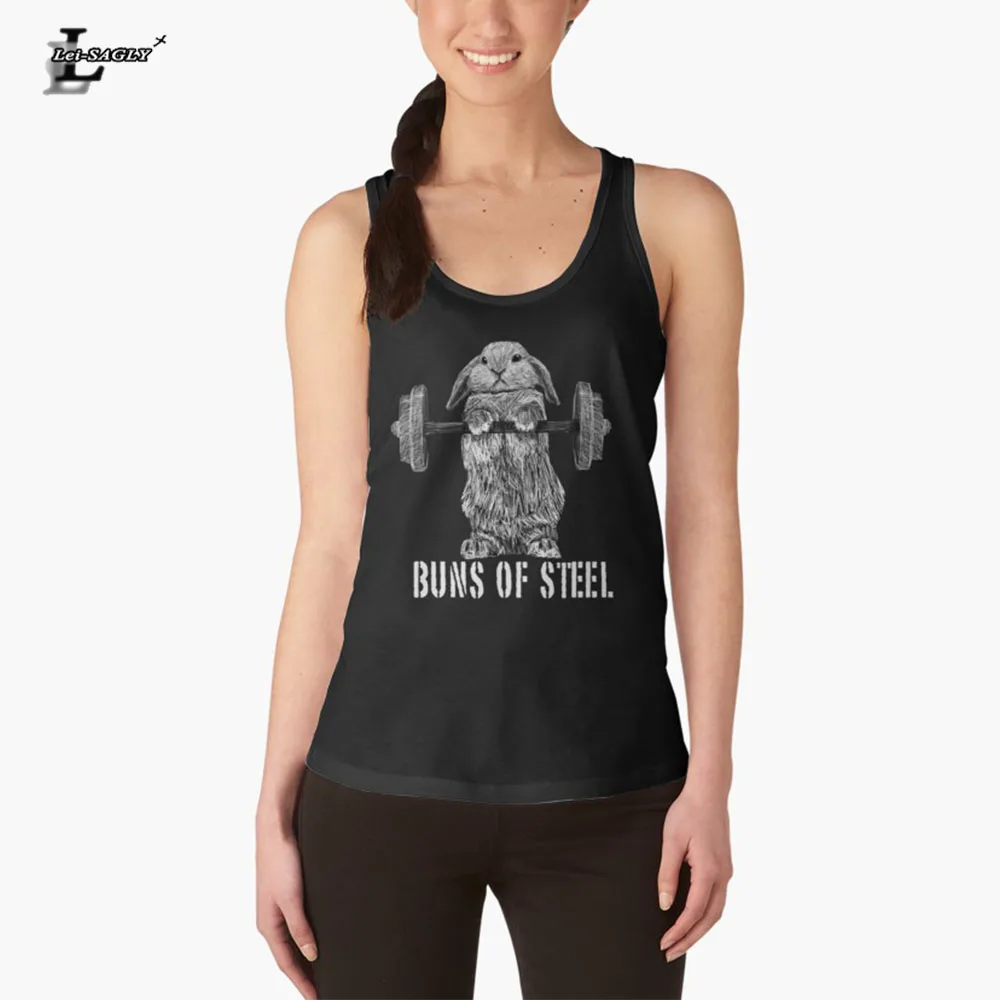 Lei-SAGLY Bun Of Steel Letter Printed Women Summer Cool Tank Tops New Fashion Cartoon Cute Rabbit Women Casual Sleeveless Vest
Lei-SAGLY Bun Of Steel Letter Printed Women Summer Cool Tank Tops New Fashion Cartoon Cute Rabbit Women Casual Sleeveless Vest
