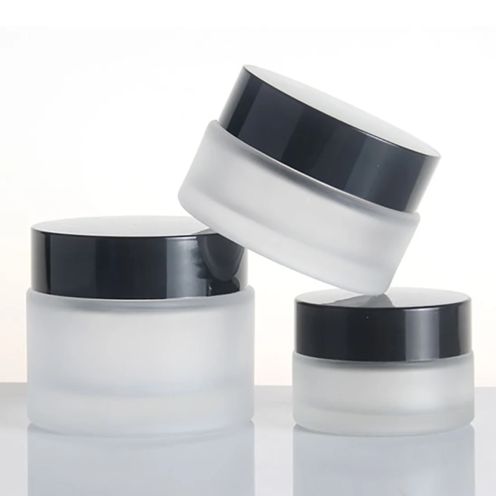 

High quality 5g/5ml round clear cosmetic cream jars with plastic black cap for cosmetic packaging