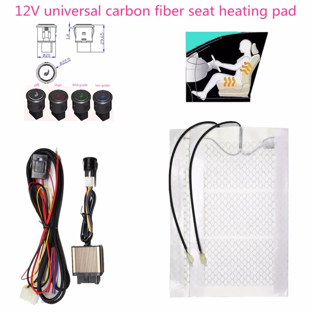 12V car seat warmer heated heated seat cover cushion pad carbon fiber seat heating seat heate beautiful led 3 position switch
12V car seat warmer heated heated seat cover cushion pad carbon fiber seat heating seat heate beautiful led 3 position switch