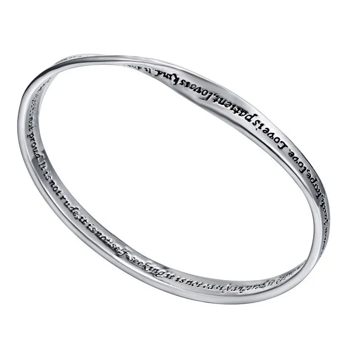 Silver plated charms bangle Handmade engraving Letter Bracelet gift Summer style always Hope bracelet inspirational jewelry
Silver plated charms bangle Handmade engraving Letter Bracelet gift Summer style always Hope bracelet inspirational jewelry