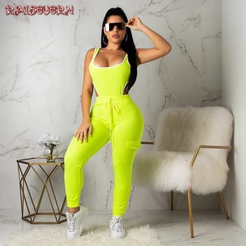 RAISEVERN 2019 New Women Set Sexy Bobysuit Long Pants 2 Piece Outfits For Women Skinny Tracksuit Sporty Wear Casual Women Outfit
RAISEVERN 2019 New Women Set Sexy Bobysuit Long Pants 2 Piece Outfits For Women Skinny Tracksuit Sporty Wear Casual Women Outfit