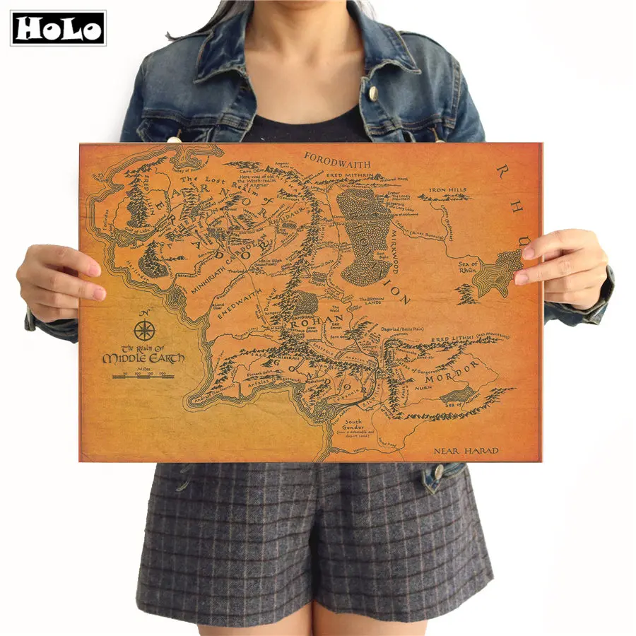 Middle Earth Map On The Lord of The Rings Bar Vintage paper Retro Poster painting Wall Sticker 42x30cm
Middle Earth Map On The Lord of The Rings Bar Vintage paper Retro Poster painting Wall Sticker 42x30cm