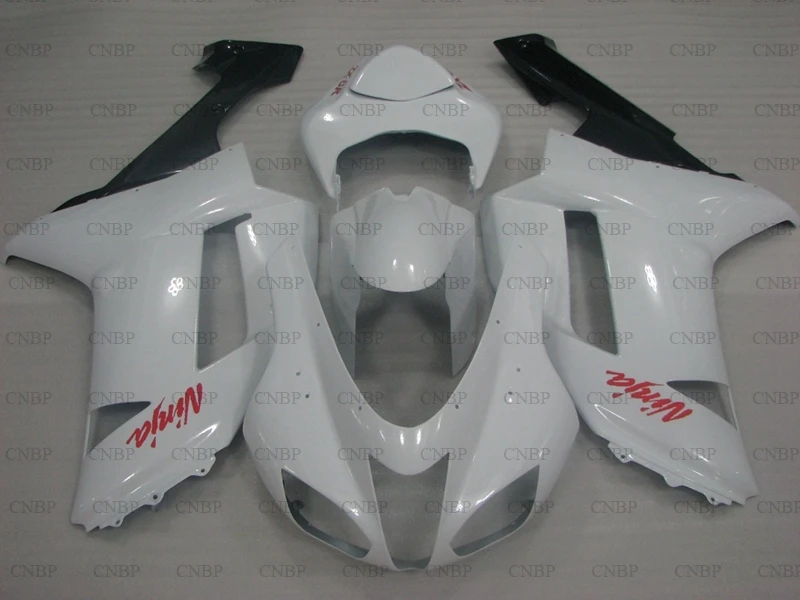 636 Zx-6r 2007 - 2008 Обтекатели ниндзя Белый Черный мотоцикл обтекатель | Дом и сад