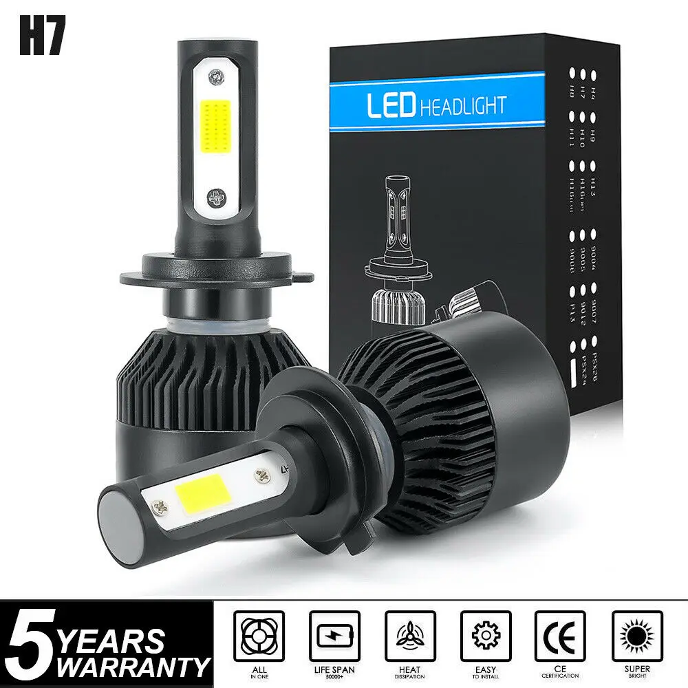 H7 LED Headlight Kit COB Car 1950W IP65 Mini Lamp White 2pcs Accessory 8000Lm Bulb Waterproof Heatsink aluminum
H7 LED Headlight Kit COB Car 1950W IP65 Mini Lamp White 2pcs Accessory 8000Lm Bulb Waterproof Heatsink aluminum
